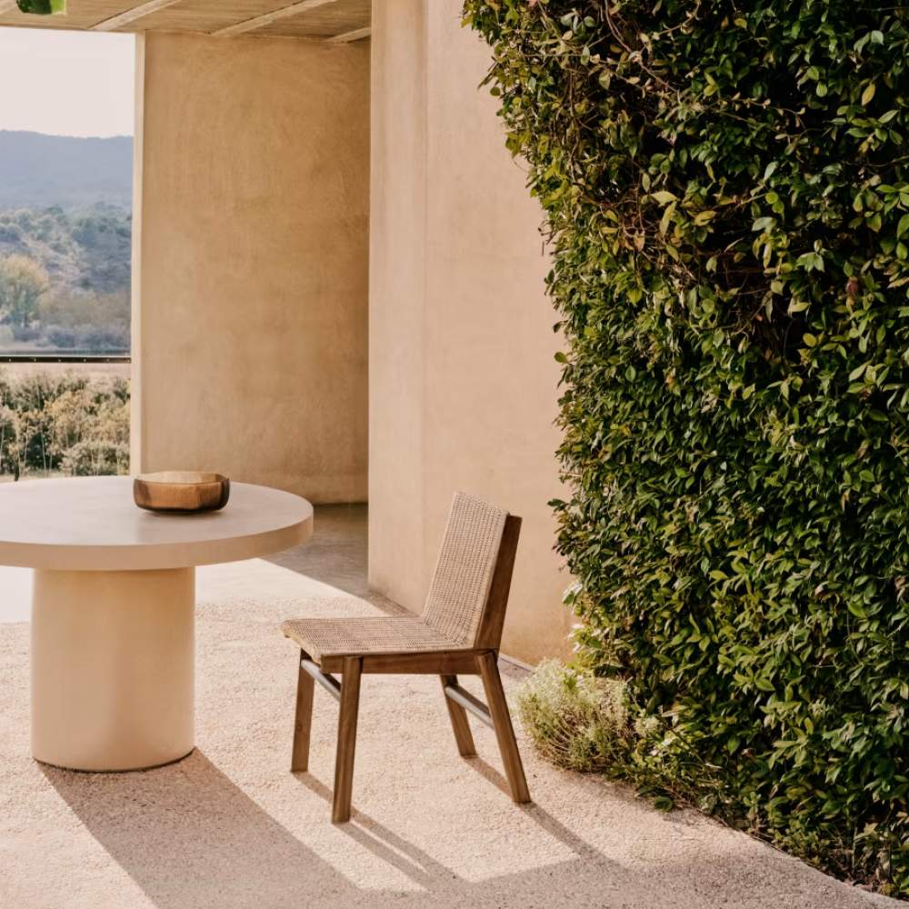 Kave Home Itani Chair in FSC 100% Solid Acacia Wood and Synthetic Rattan