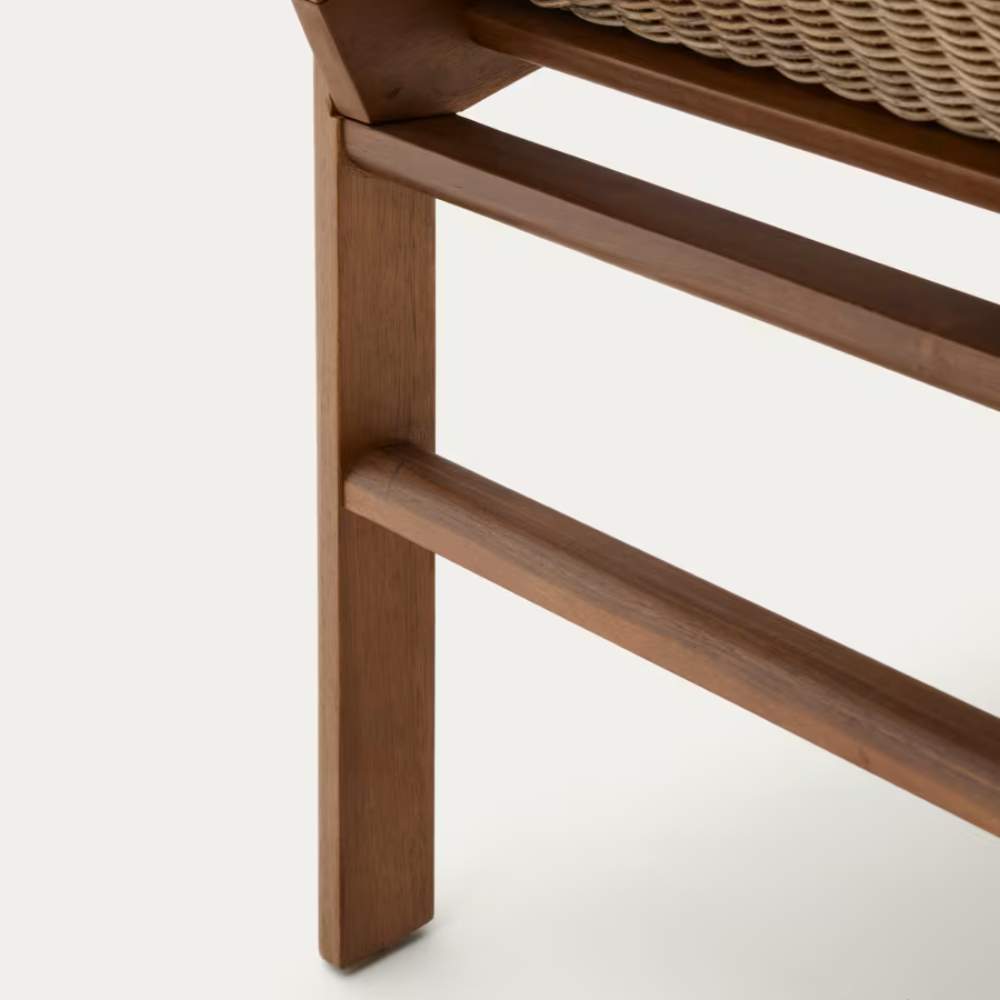 Kave Home Itani Chair in FSC 100% Solid Acacia Wood and Synthetic Rattan