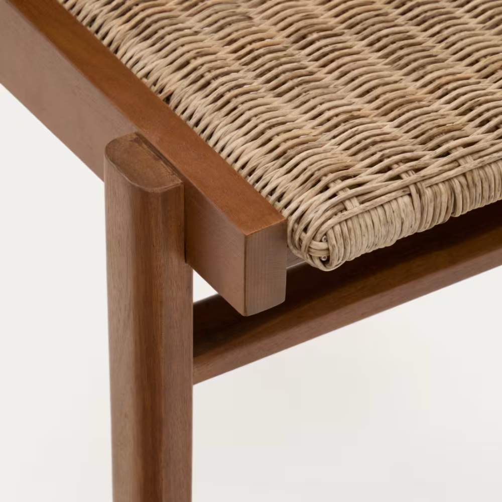 Kave Home Itani Chair in FSC 100% Solid Acacia Wood and Synthetic Rattan