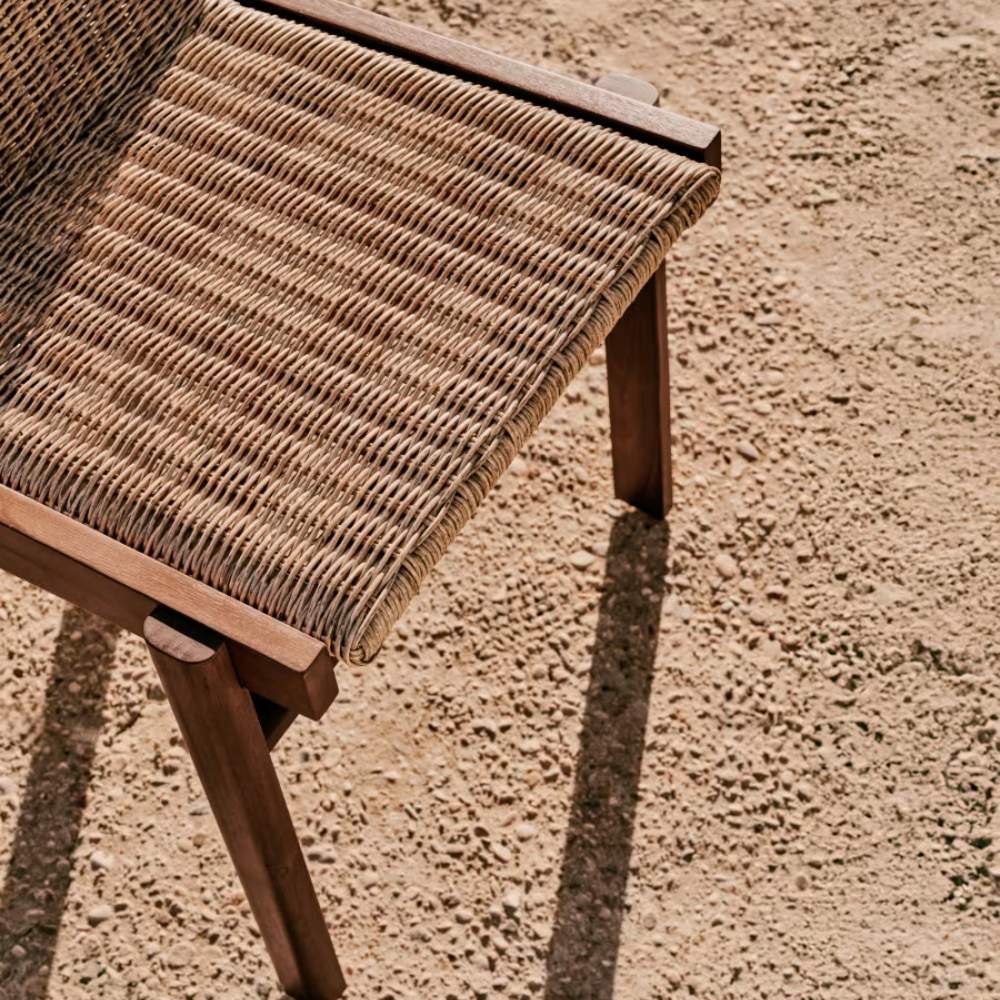 Kave Home Itani Chair in FSC 100% Solid Acacia Wood and Synthetic Rattan