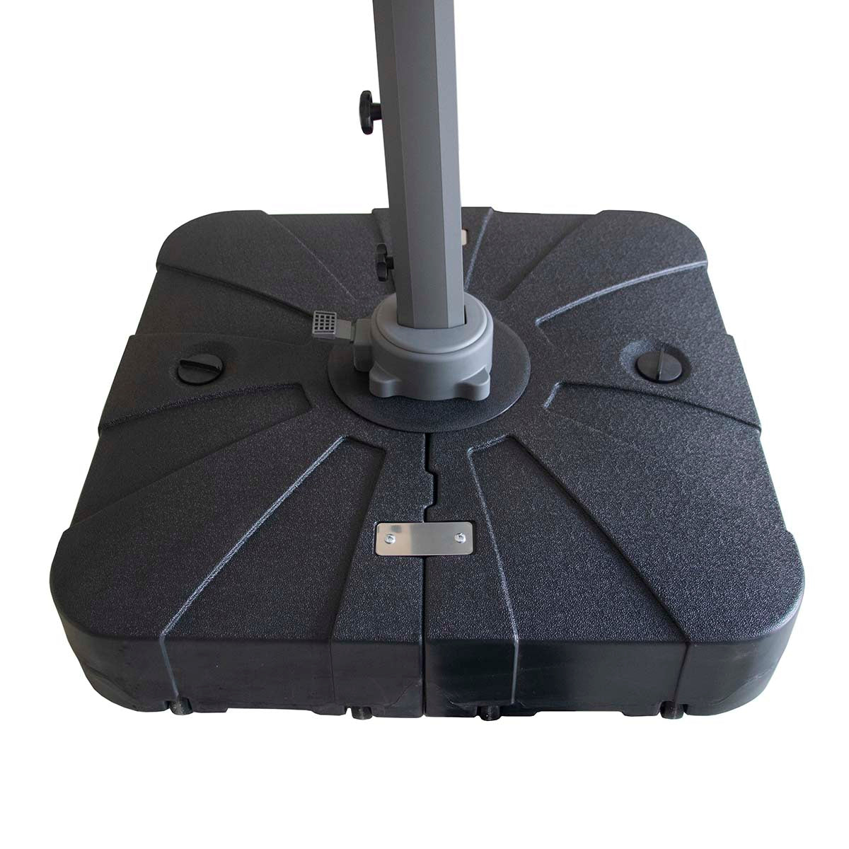 Maze Charcoal Grey Apollo LED 3m Round Rotating Cantilever Parasol