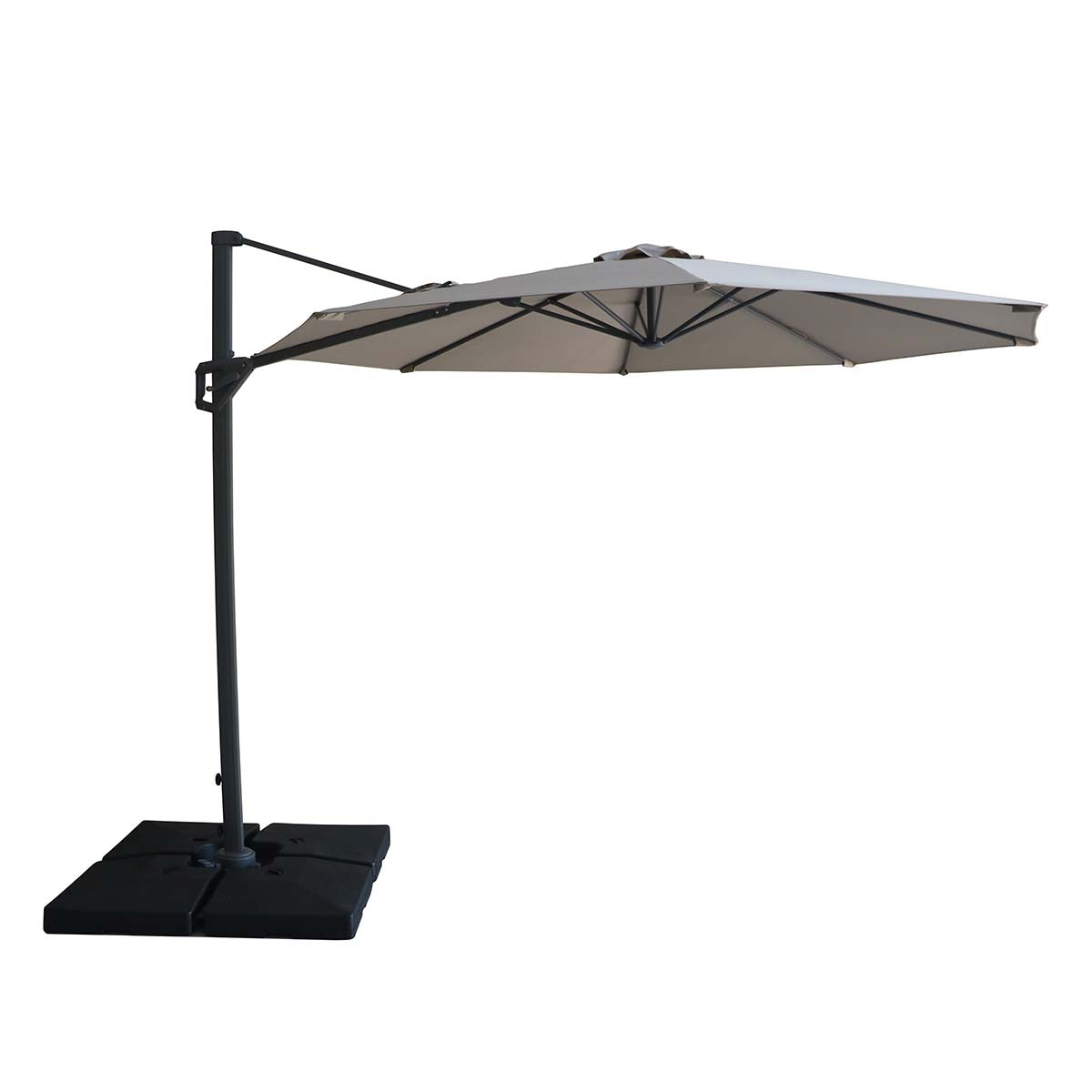 Maze Clay Beige Helios 3m Round Rotating Cantilever Parasol