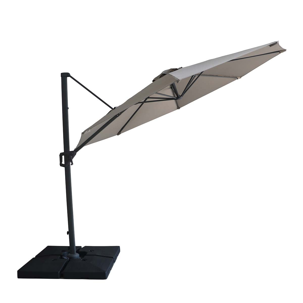 Maze Clay Beige Helios 3m Round Rotating Cantilever Parasol
