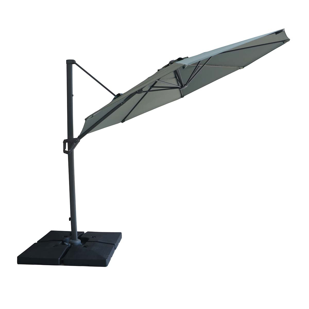 Maze Oil Green Helios 3m Round Rotating Cantilever Parasol