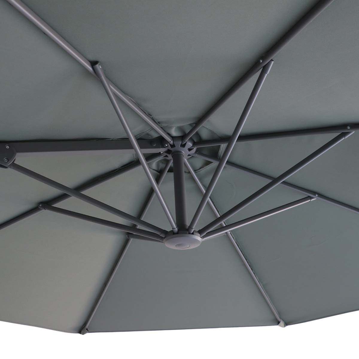 Maze Oil Green Helios 3m Round Rotating Cantilever Parasol