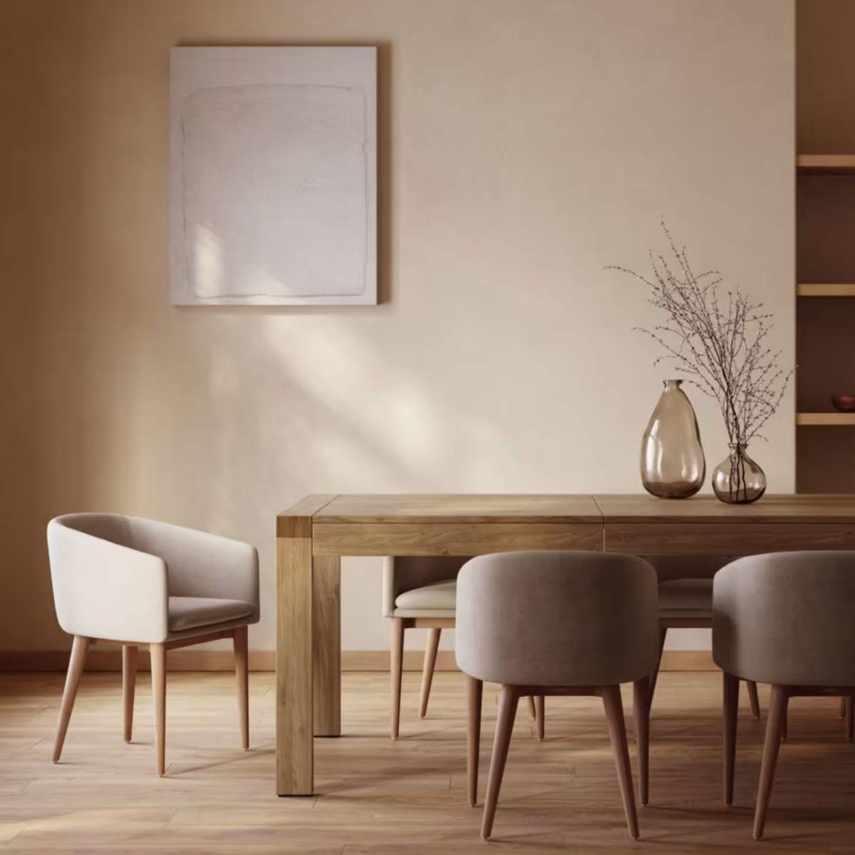 Kave Home Briva Extendable Table With A Natural Oak Wood Finish-Beaumonde