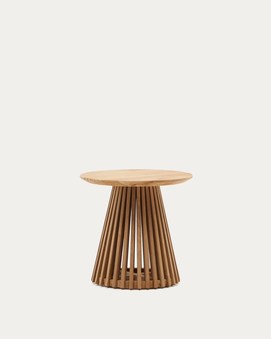 Jeanette Round Solid Teak Side Table 50cm-Beaumonde
