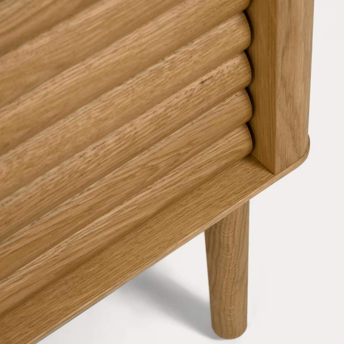 Kave Home Lenon Oak Wood And Veneer Sideboard With 2 Doors & 3 Drawers-Beaumonde