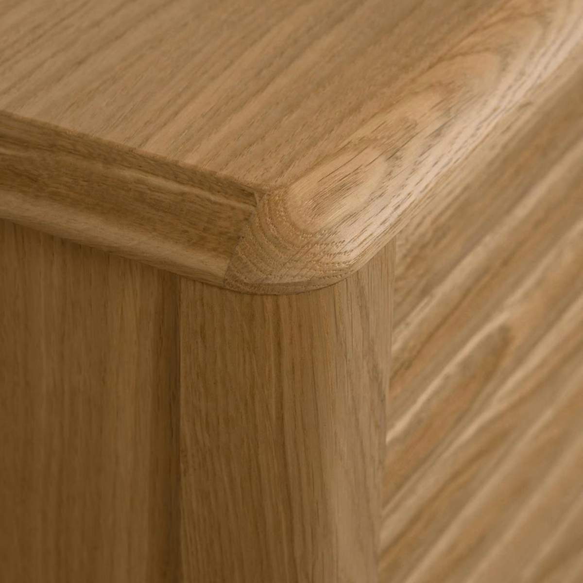 Kave Home Lenon Oak Wood And Veneer Sideboard With 2 Doors & 3 Drawers-Beaumonde