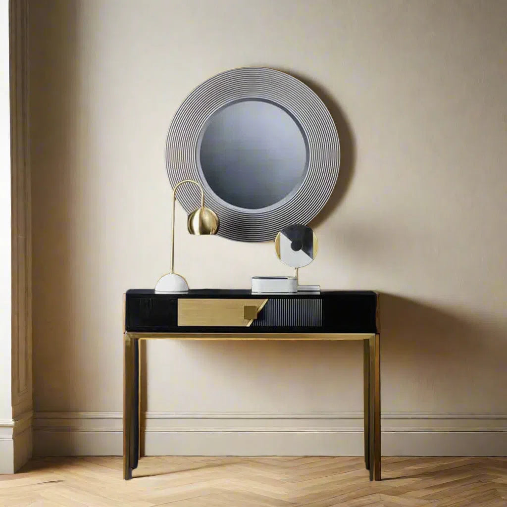 Beaumonde Home Calabria Black And Grey Console Table-Beaumonde