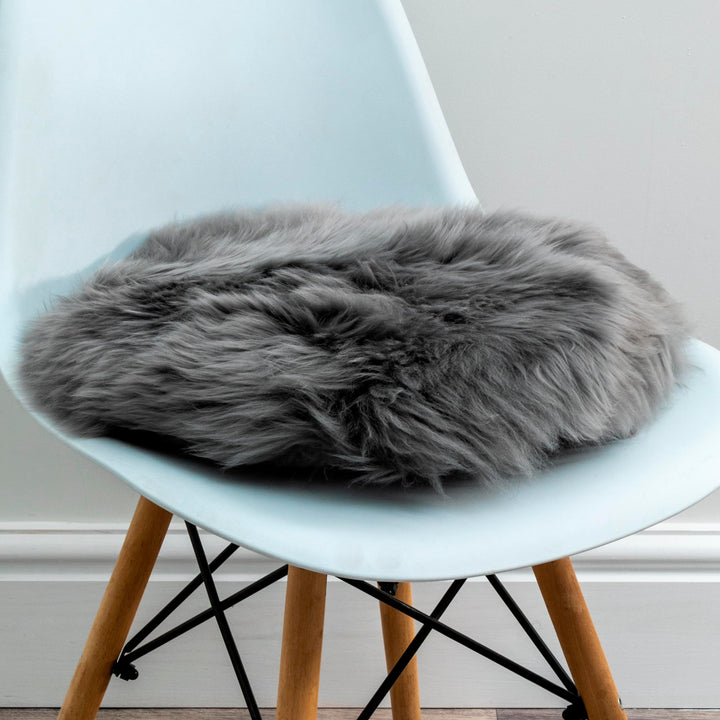 Round Sheepskin Chair Pad-Beaumonde