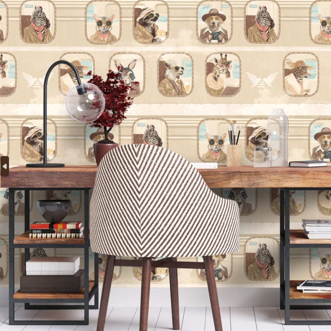 Brand Mckenzie Cabin Class Wallpaper Flax Stream