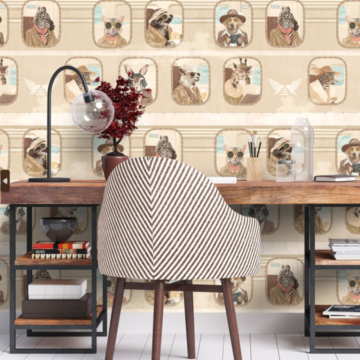 Brand Mckenzie Cabin Class Wallpaper Flax Stream