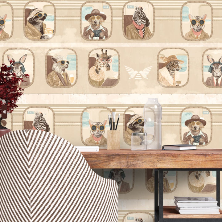 Brand Mckenzie Cabin Class Wallpaper Flax Stream