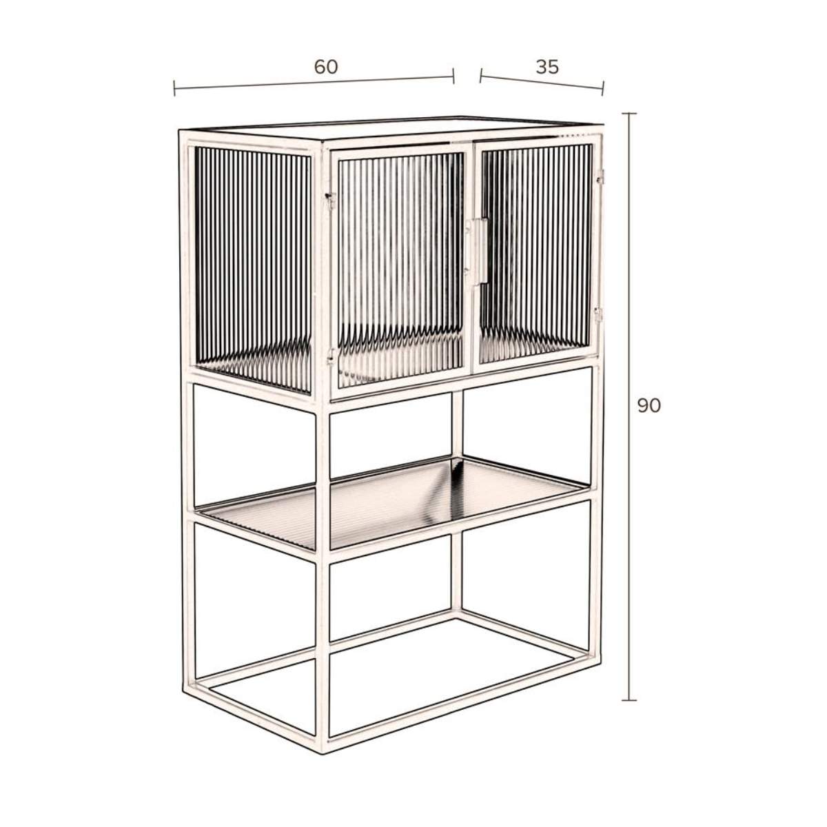 Dutch Bone Cabinet Boli Small Black