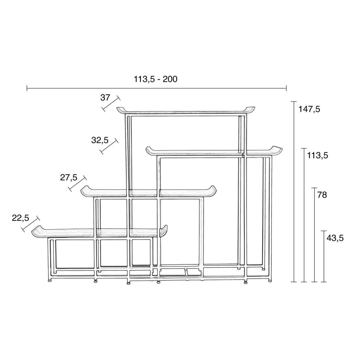 Zuiver Cabinet Flodka Black