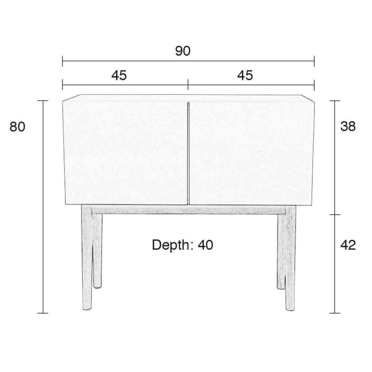 Zuiver Cabinet High On Wood 2do