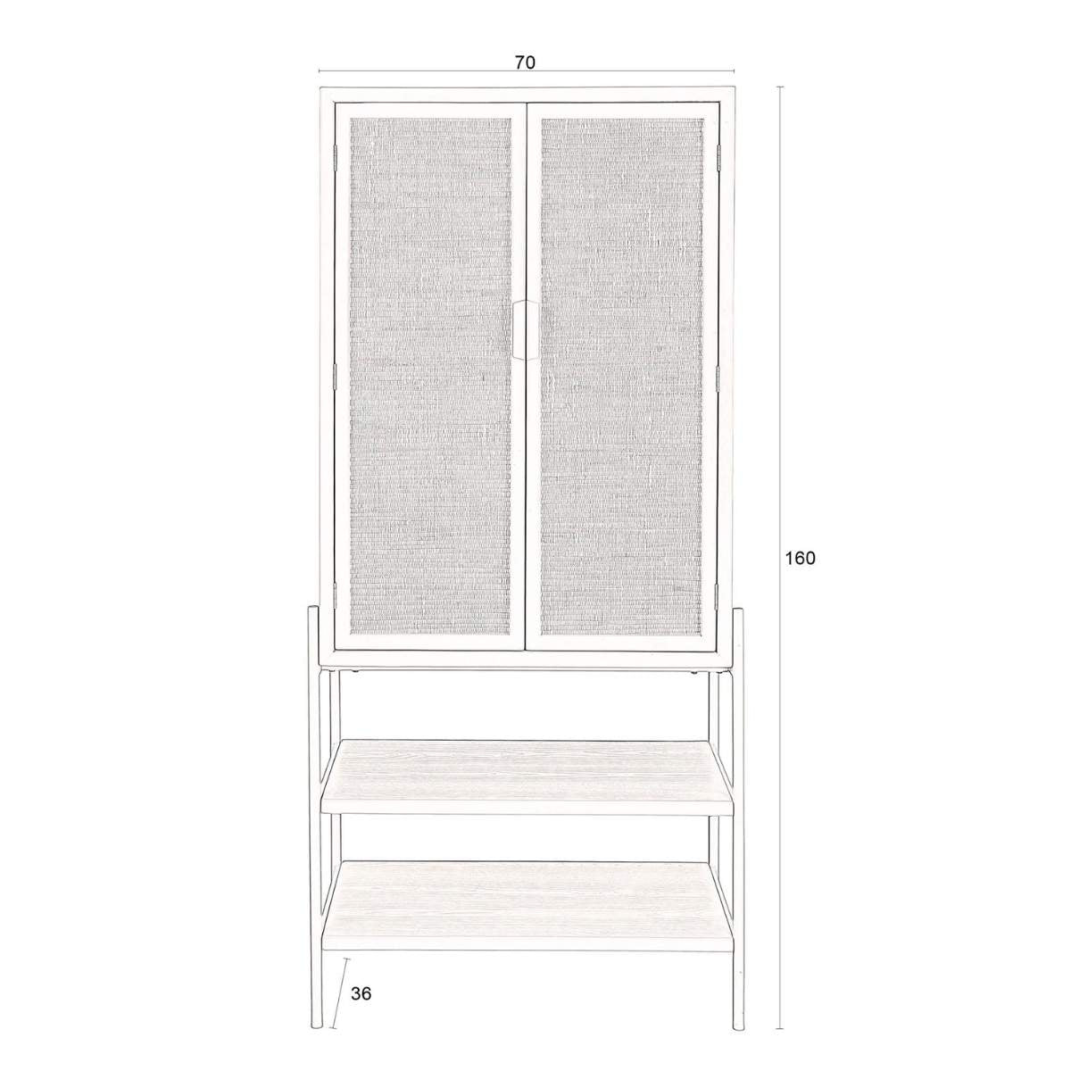 Dutch Bone Cabinet Yasu Black