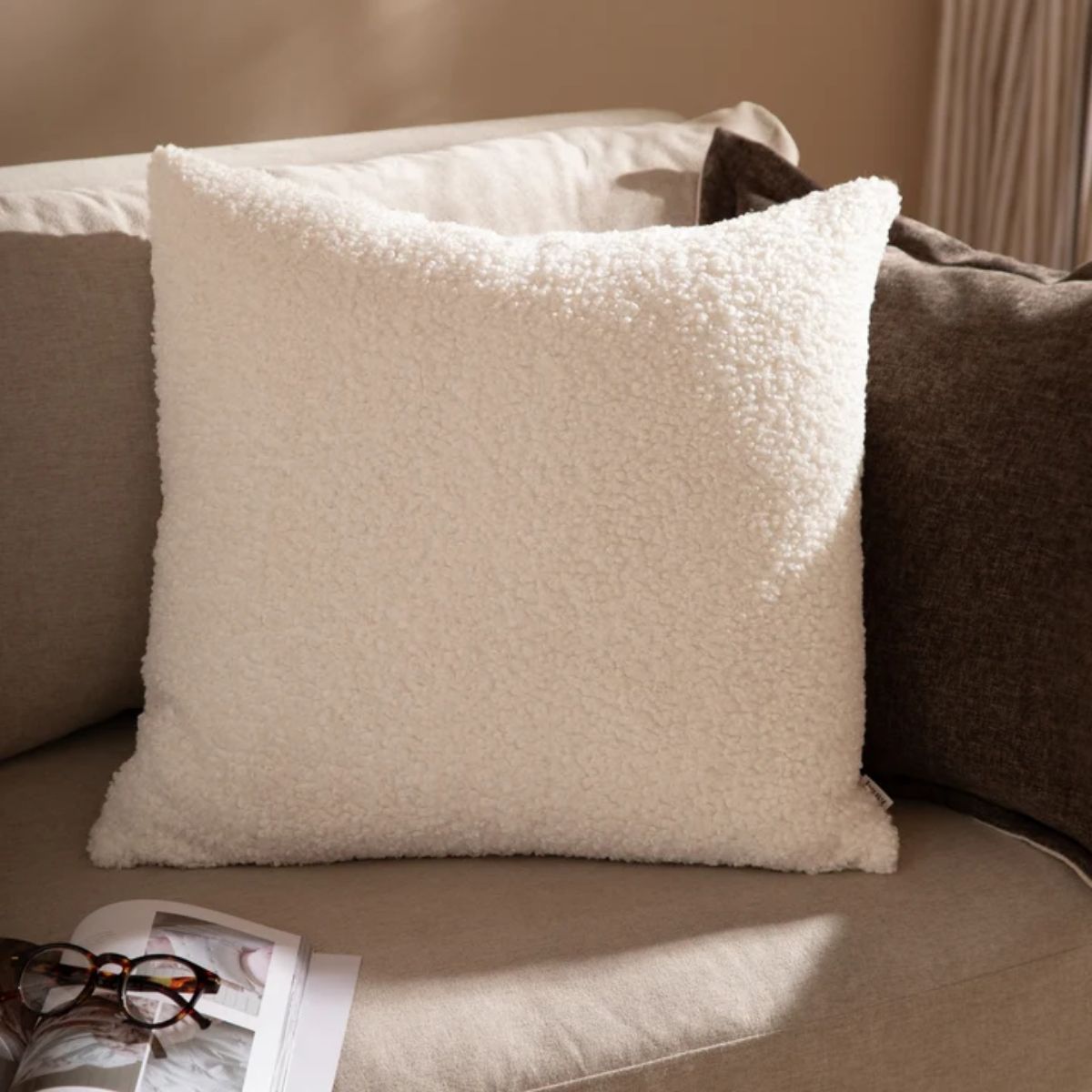 Riva Home Cabu Chunky Boucle Cushion Ecru