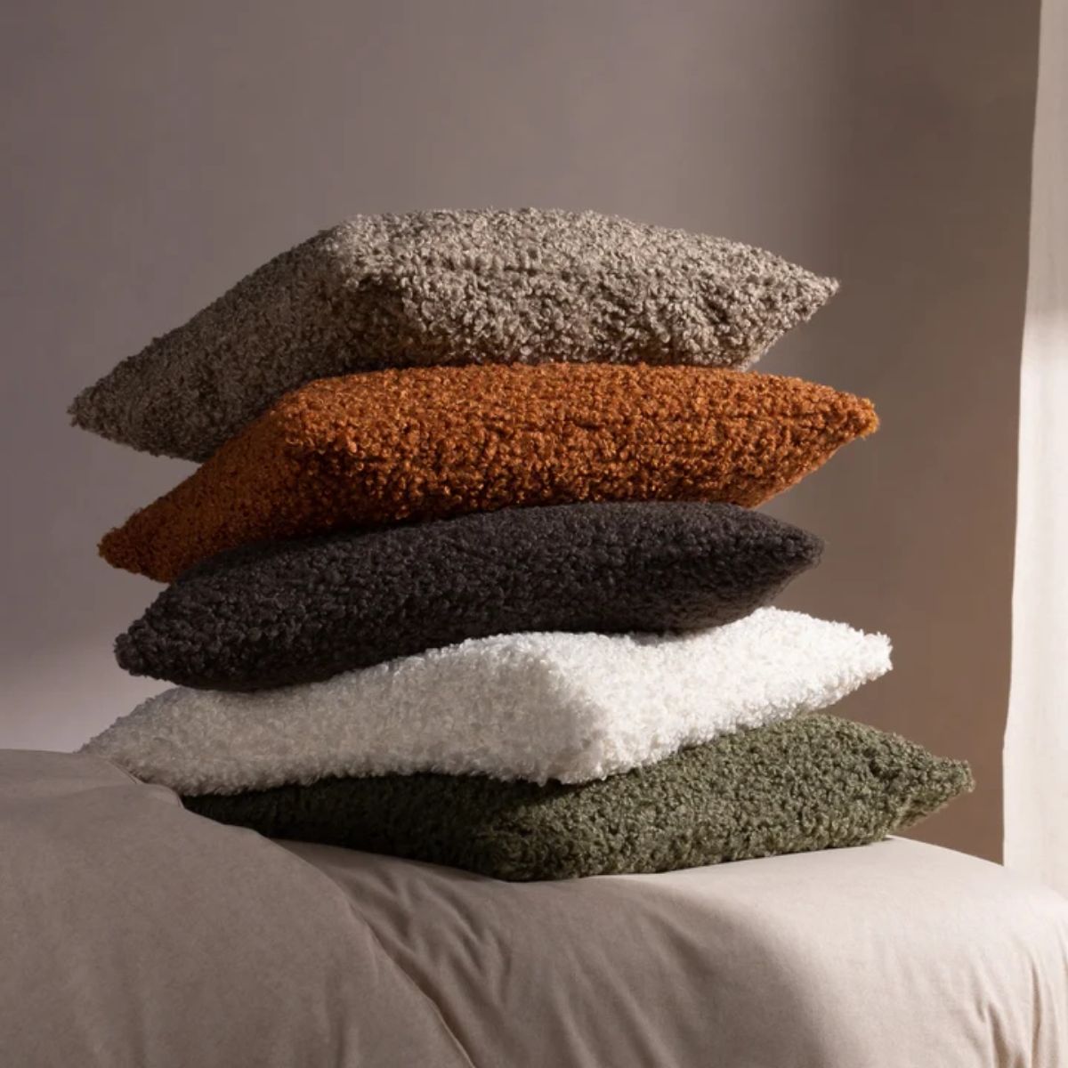 Riva Home Cabu Chunky Boucle Cushion Taupe