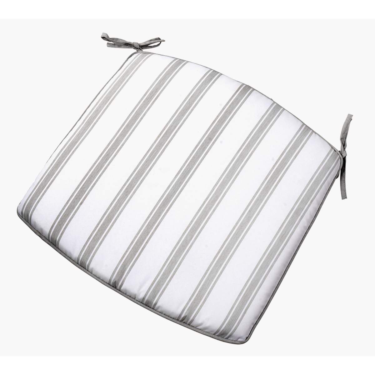 Pacific Lifestyle Cafe Latte Balcony Folding Round Set with Grey Striped/Plain Cushions