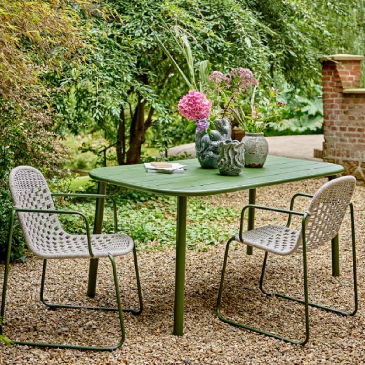 Bloomingville Calana Set of 2 Outdoor Dining Chairs - Green