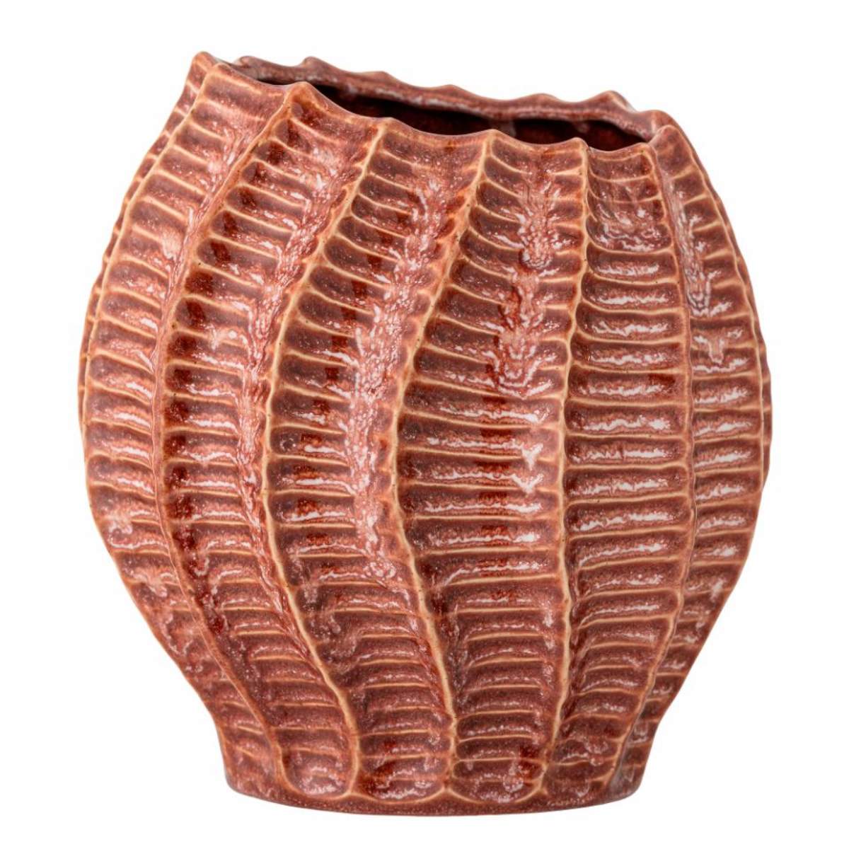 Bloomingville Callon Vase, Rose, Stoneware