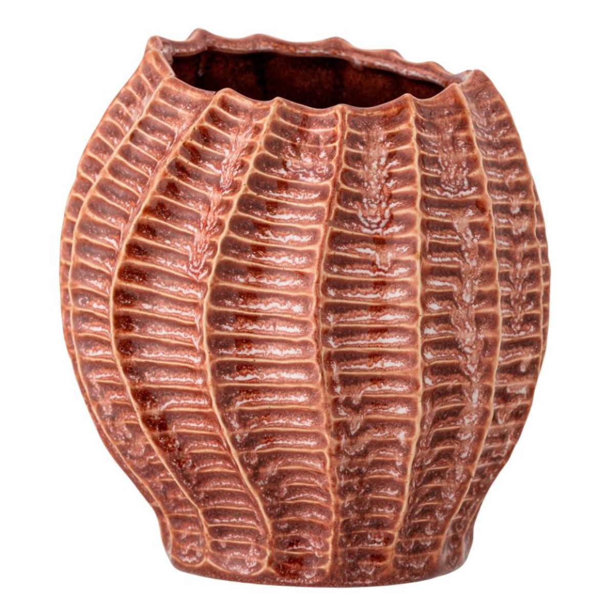 Bloomingville Callon Vase, Rose, Stoneware