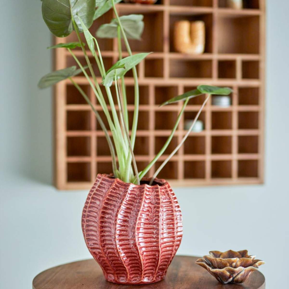Bloomingville Callon Vase, Rose, Stoneware