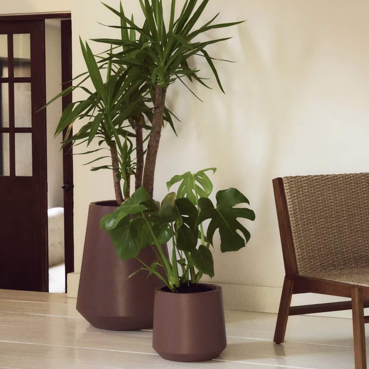 Kave Home Calun beige cement planter Ø 50cm