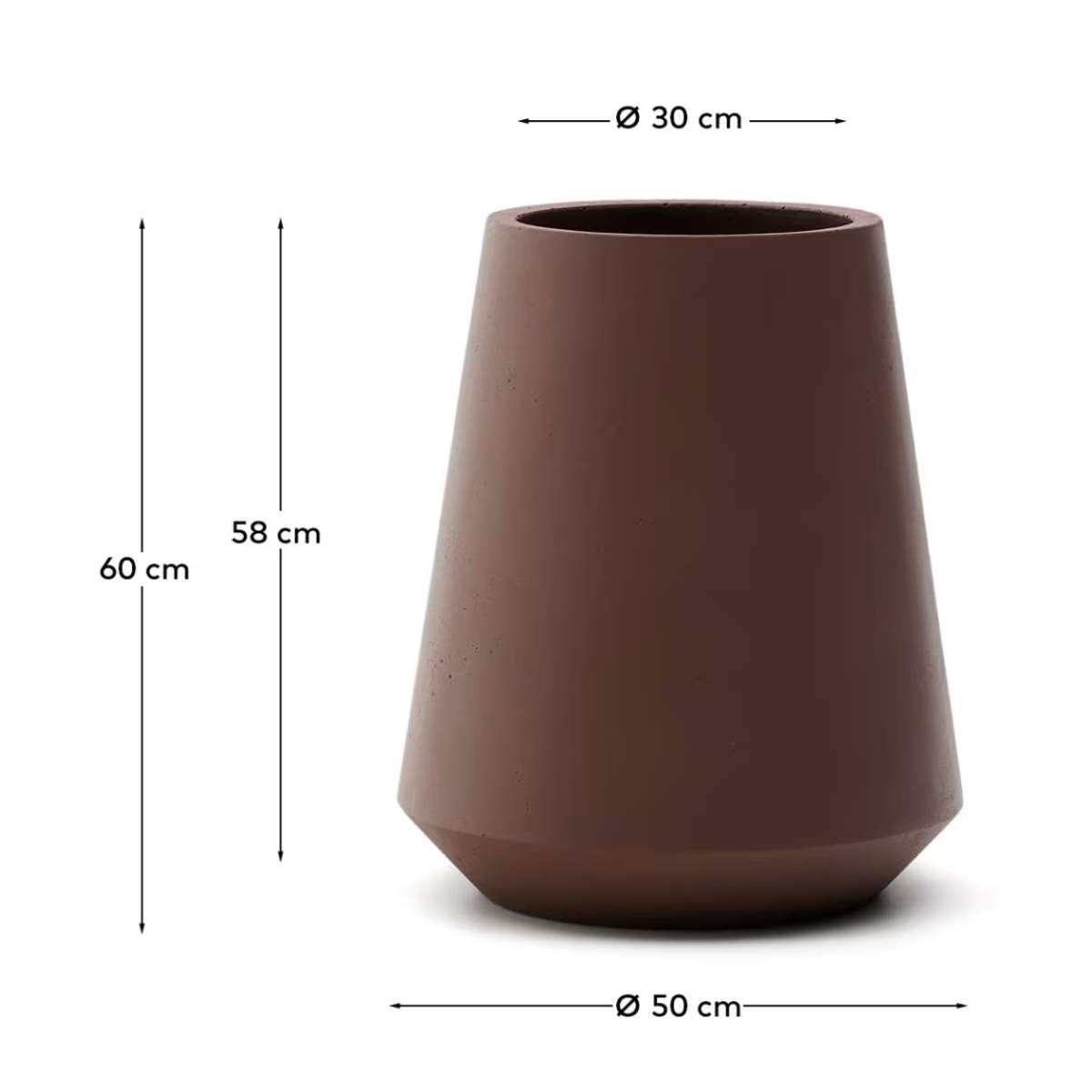 Kave Home Calun beige cement planter Ø 50cm