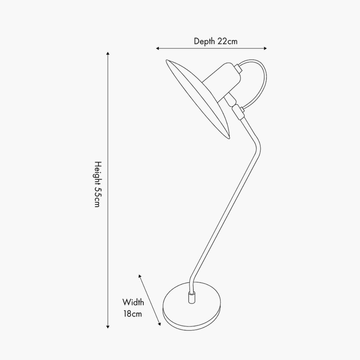 Pacific Lifestyle Camden Matt White Metal Angle Arm Task Table Lamp