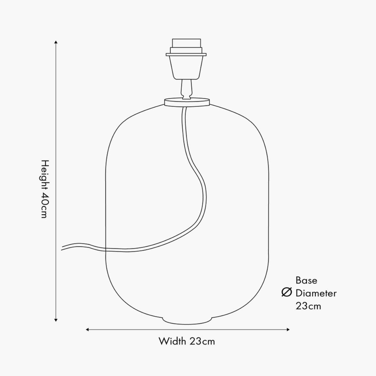 Pacific Lifestyle Camille Large Smoke Grey Circle Design Handcut Glass Table Lamp Base