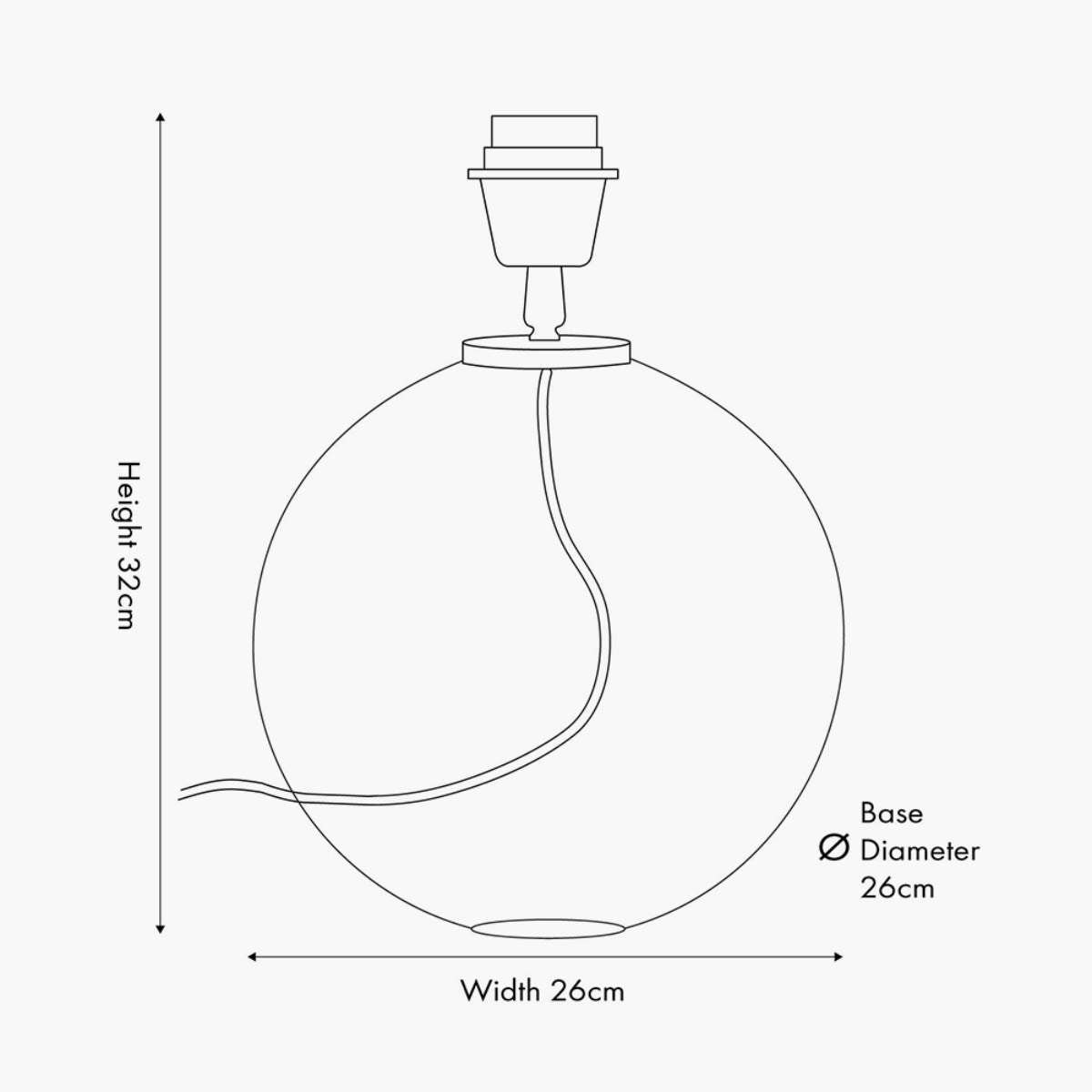 Pacific Lifestyle Camille Smoke Grey Circle Design Handcut Glass Table Lamp Base