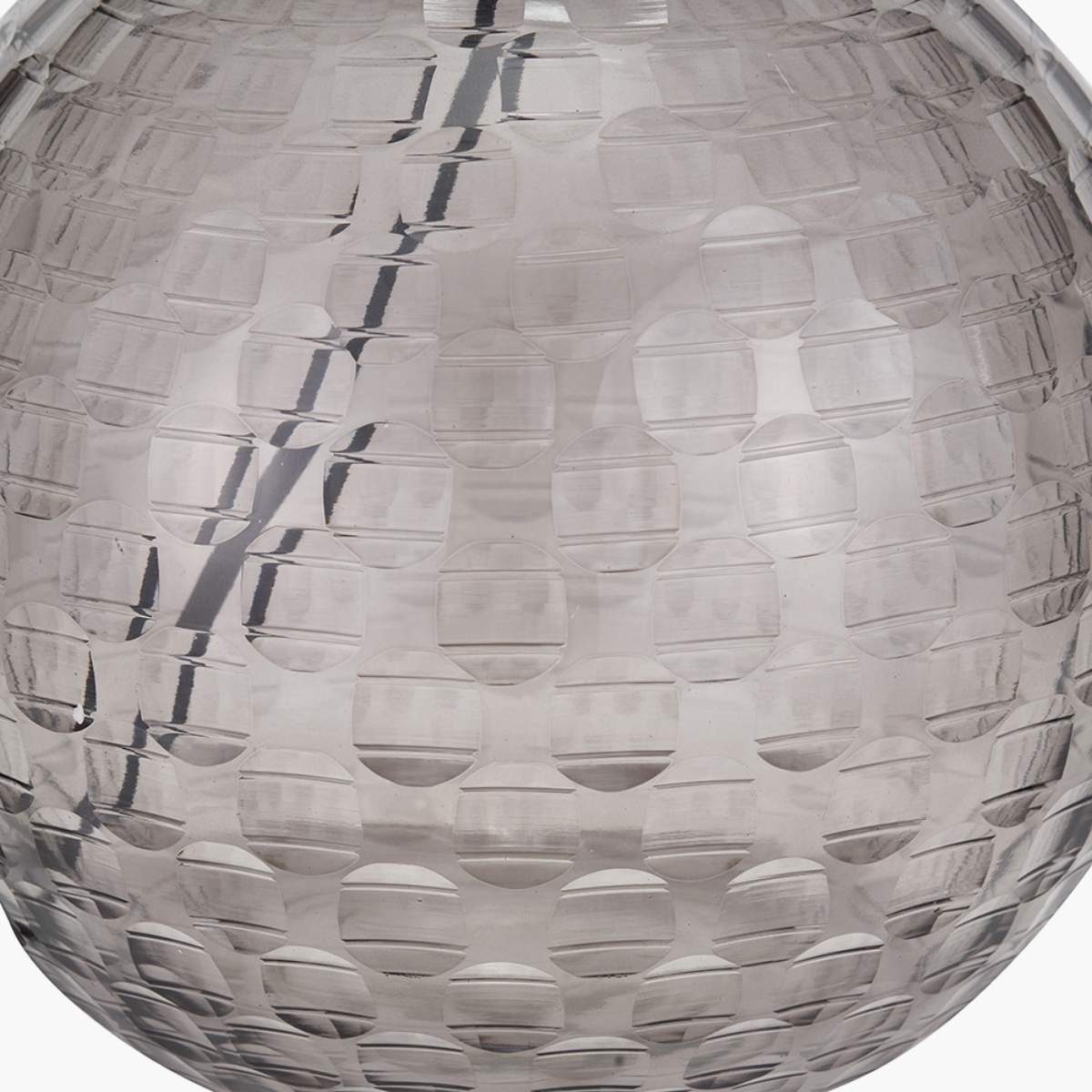 Pacific Lifestyle Camille Smoke Grey Circle Design Handcut Glass Table Lamp Base