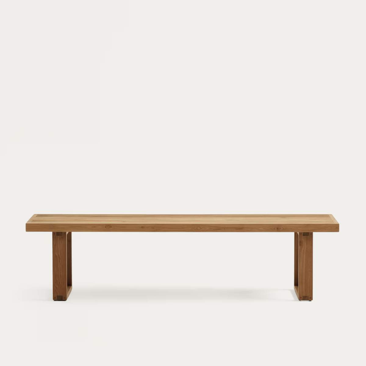 Kave Home Canadell 100% outdoor solid recycled teak bench, 210 cm