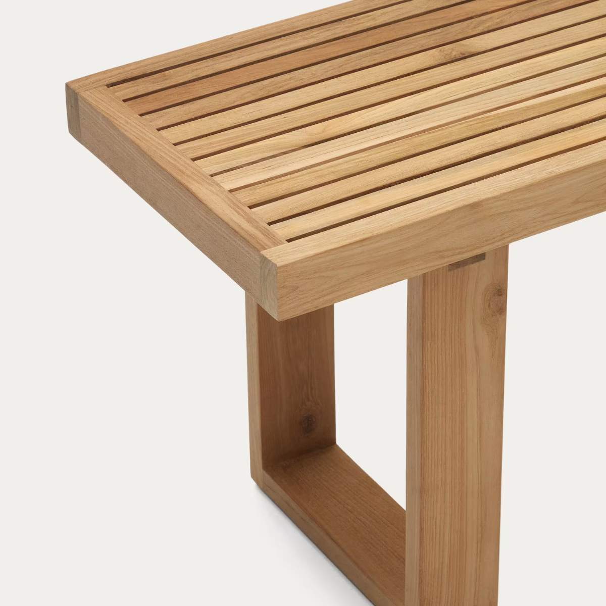 Kave Home Canadell 100% outdoor solid recycled teak bench, 210 cm