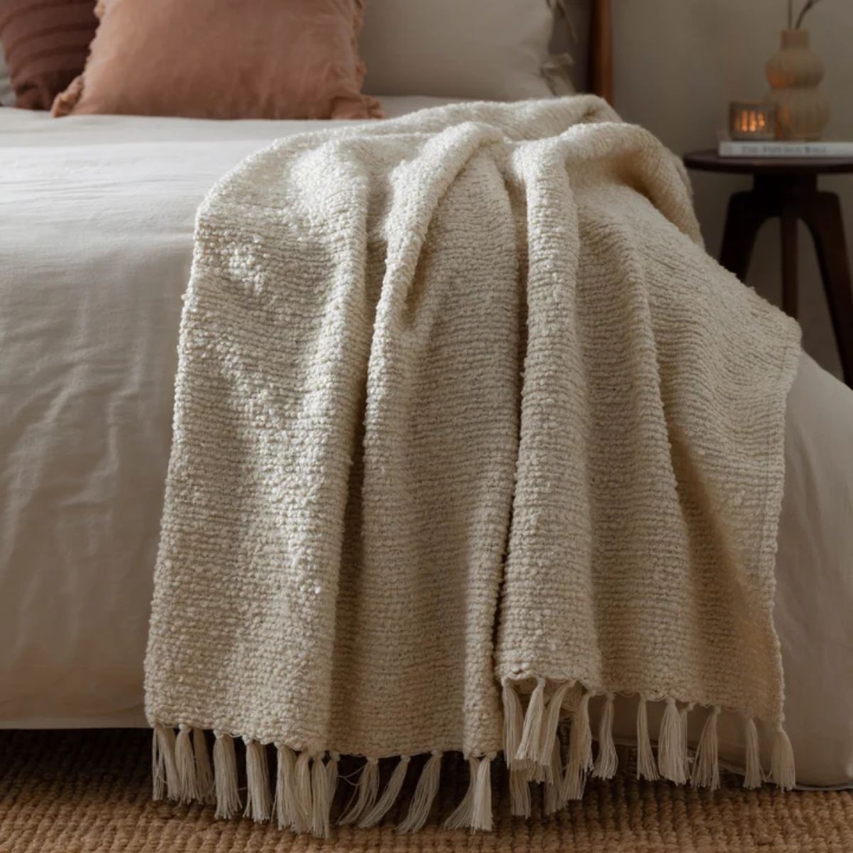 Riva Home Candar Textured Boucle Throw
