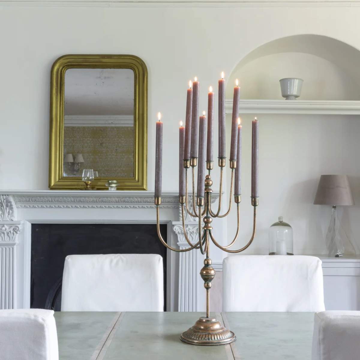 Grand Illusions Candelabra Aurora Antique Gold
