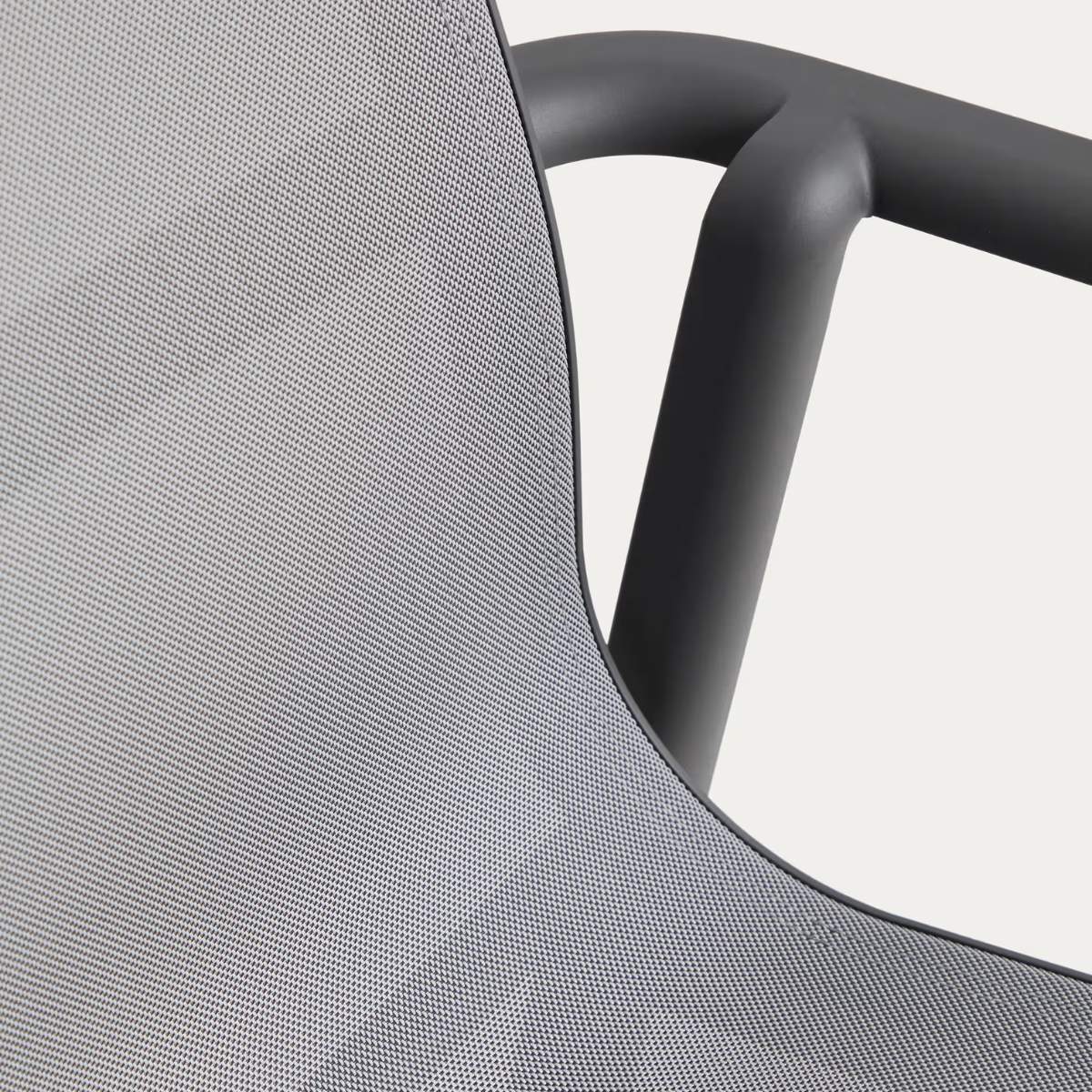 Kave Home Canea stackable outdoor chair in beige texteline and ecru aluminium