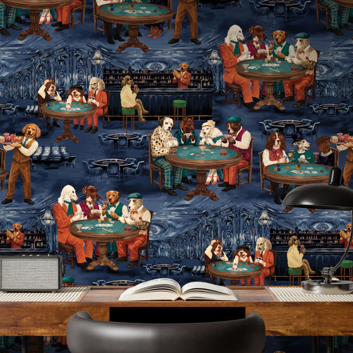 Brand Mckenzie Canine Cards Wallpaper Casino Blue