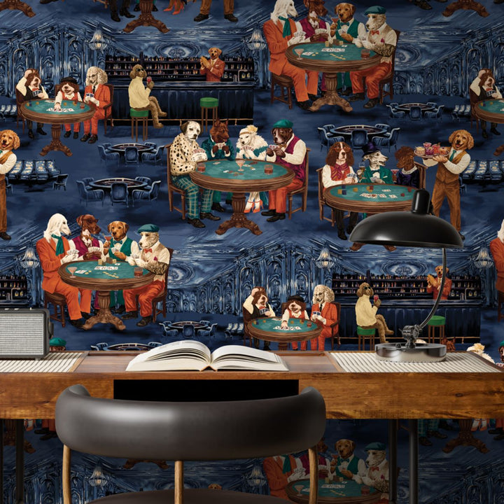 Brand Mckenzie Canine Cards Wallpaper Casino Blue
