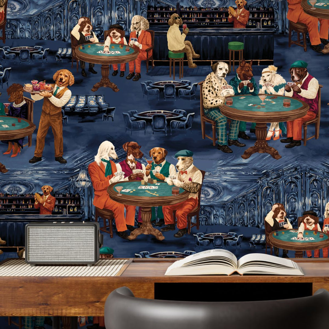 Brand Mckenzie Canine Cards Wallpaper Casino Blue