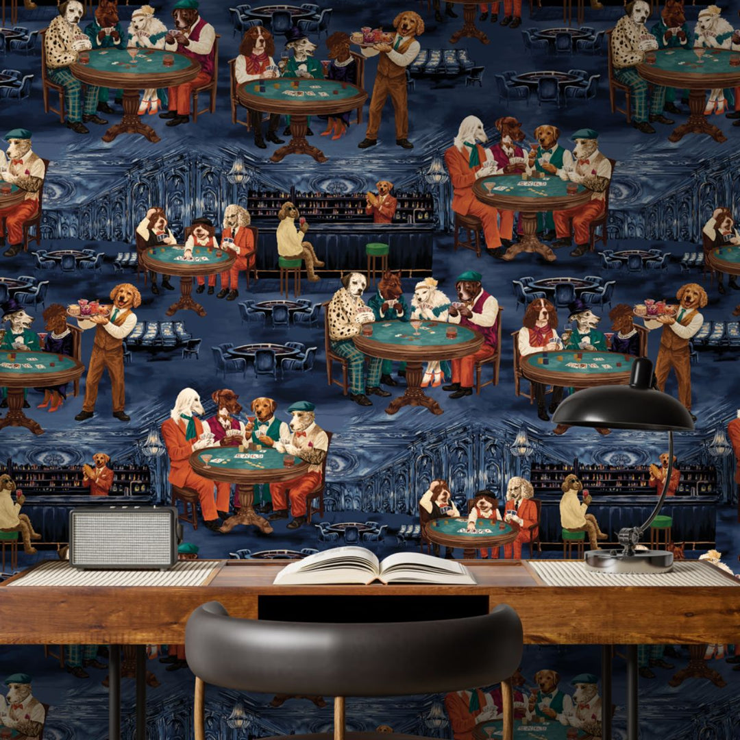 Brand Mckenzie Canine Cards Wallpaper Casino Blue