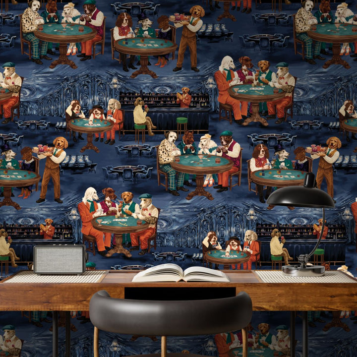 Brand Mckenzie Canine Cards Wallpaper Casino Blue