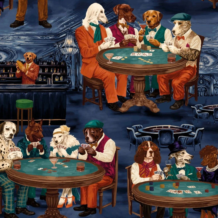 Brand Mckenzie Canine Cards Wallpaper Casino Blue