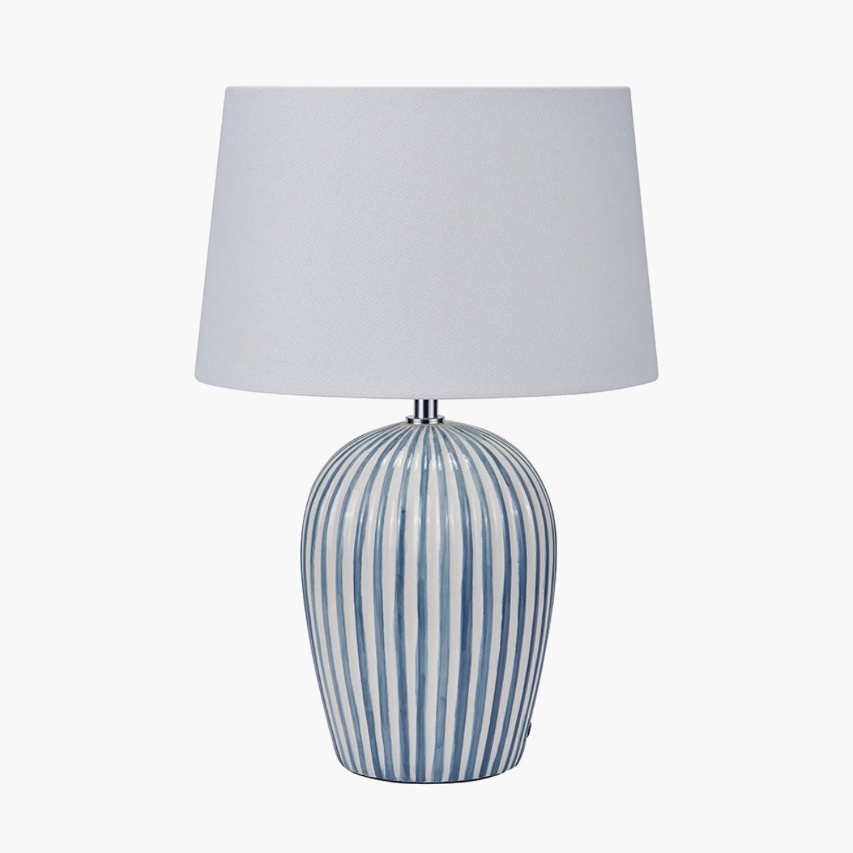 Pacific Lifestyle Cannes Blue and White Stripe Ceramic Table Lamp