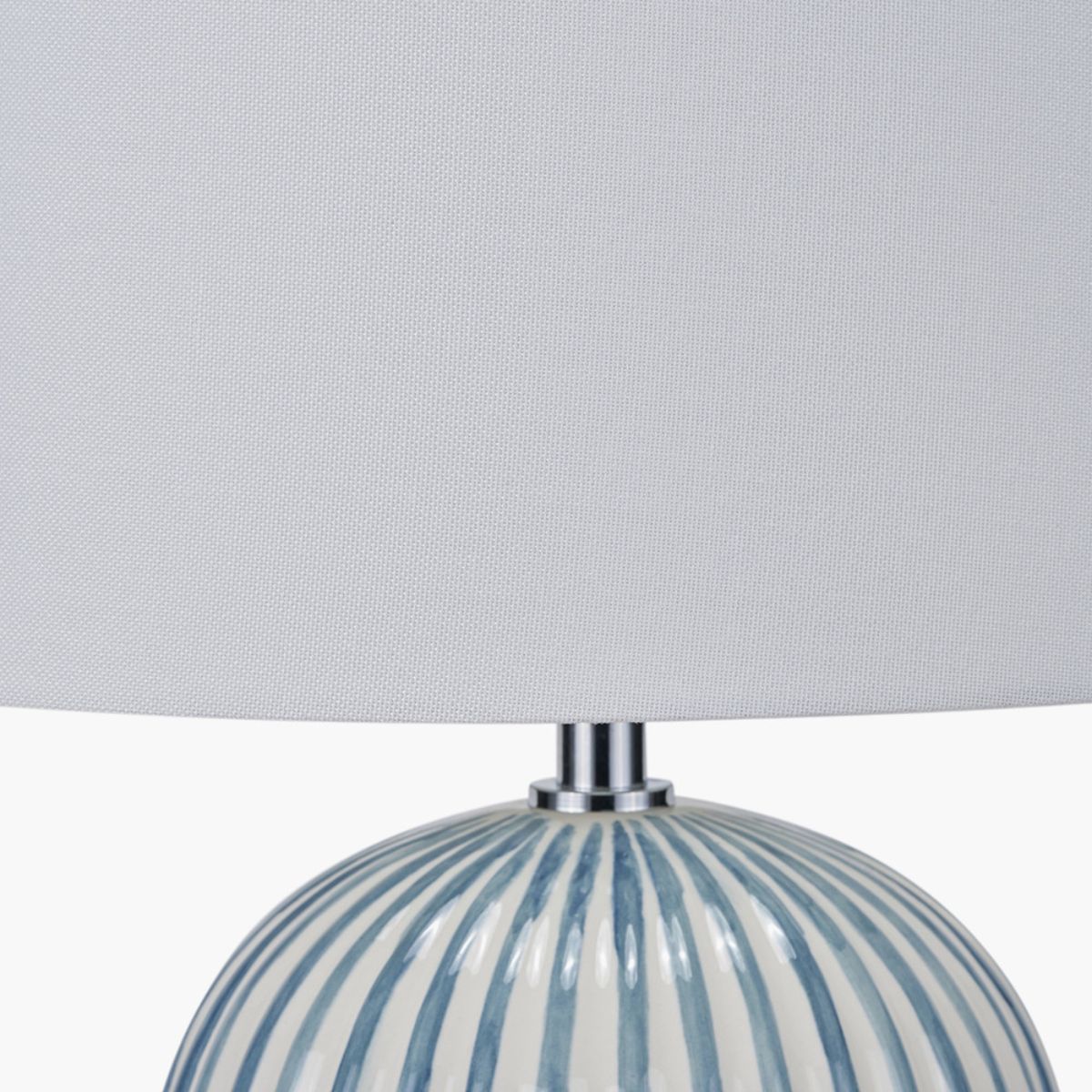 Pacific Lifestyle Cannes Blue and White Stripe Ceramic Table Lamp
