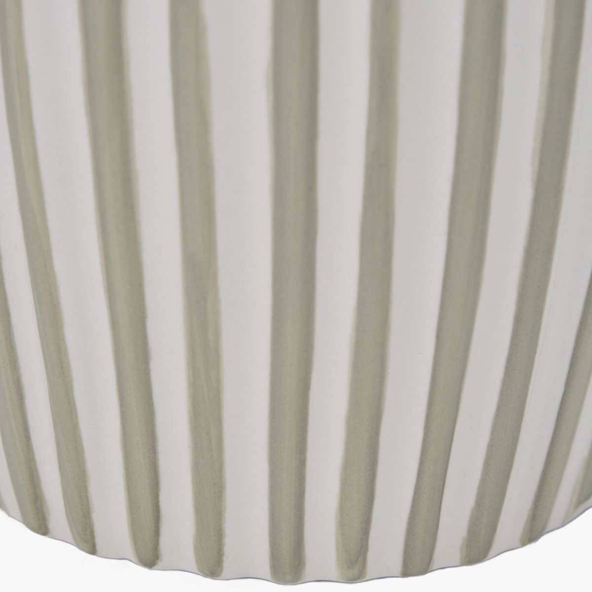 Pacific Lifestyle Cannes Sage and White Stripe Ceramic Table Lamp