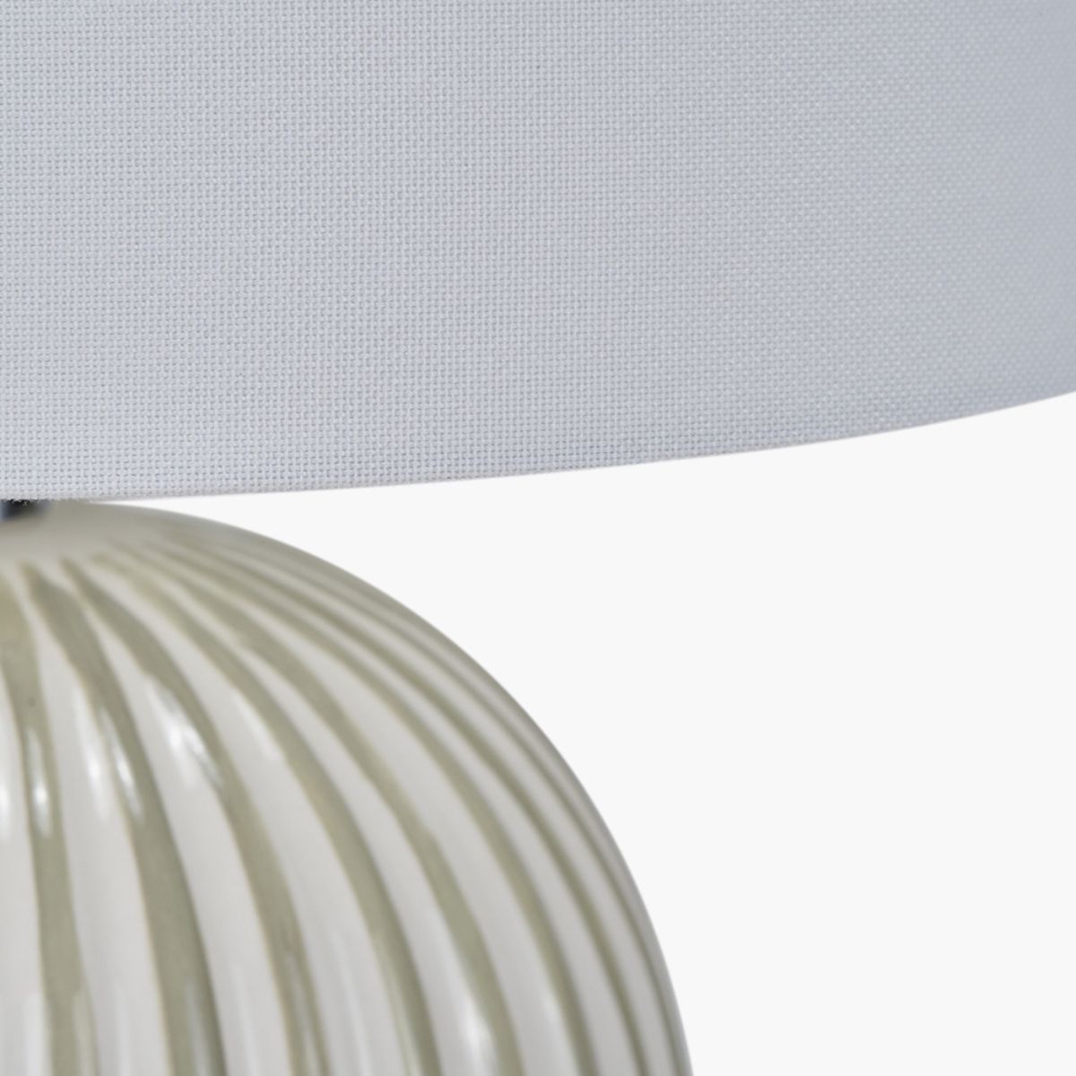 Pacific Lifestyle Cannes Sage and White Stripe Ceramic Table Lamp